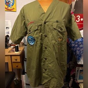 Vintage 1970s Boy Scouts uniform top sz xl